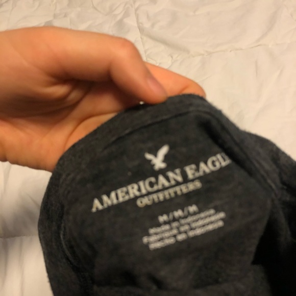 American Eagle Gray/Black Active Tee - Picture 3 of 7